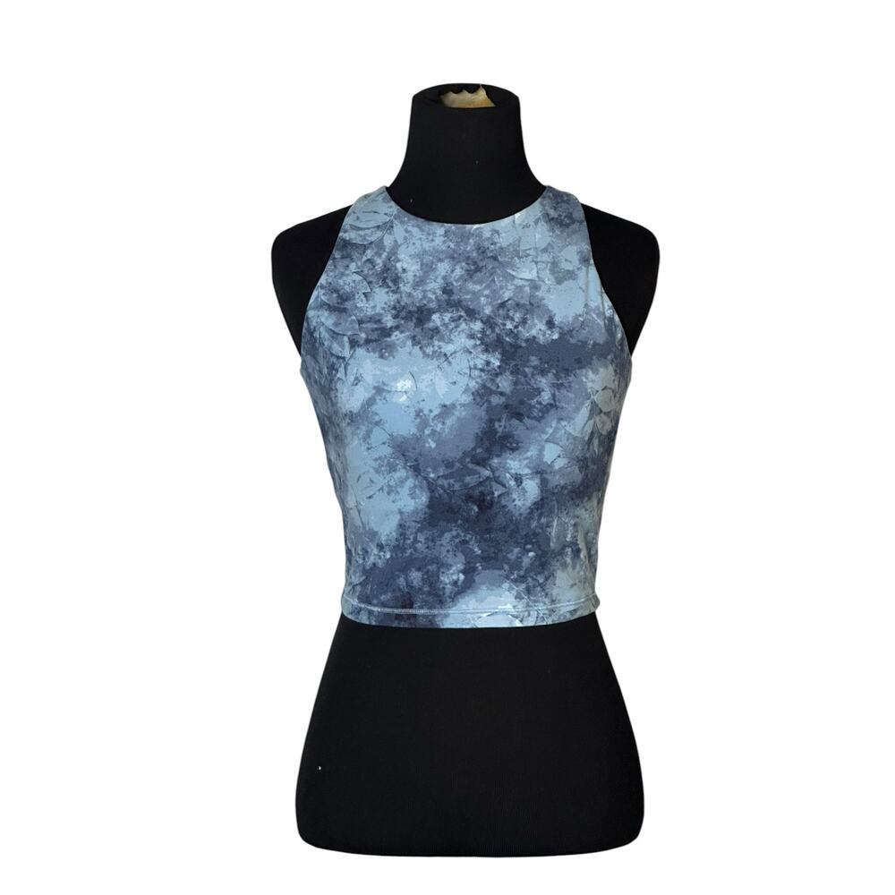 Old navy blue tie dye active duo tank top size Small
